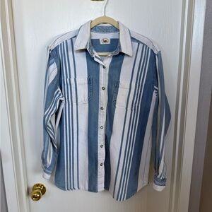 Blue and White Striped Shirt by Marsh Landings Petites.